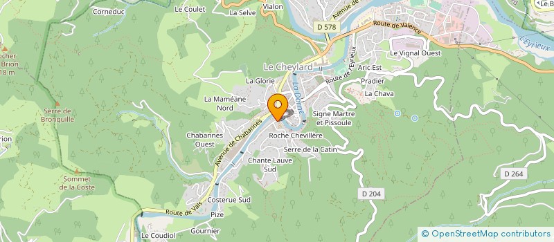 localisation de l'entreprise CH DU CHEYLARD à LE CHEYLARD