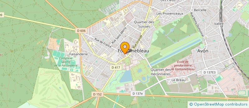 localisation de l'entreprise CH.E.F.S. 77 à FONTAINEBLEAU