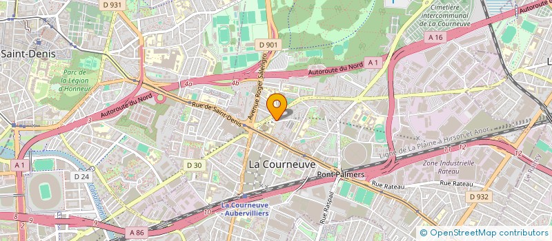 localisation de l'entreprise CH FONCIERE à LA COURNEUVE