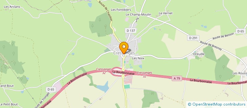 localisation de l'entreprise CH HOP TI  CRESSANGES