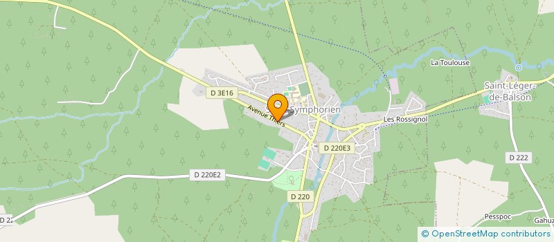 localisation de l'entreprise CH PISCINES  SAINT-SYMPHORIEN