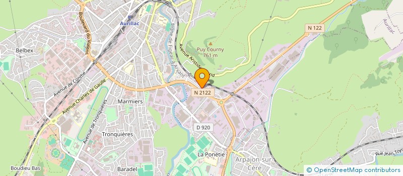 localisation de l'entreprise CH SYND ENTREPR DU BATIM T P à AURILLAC
