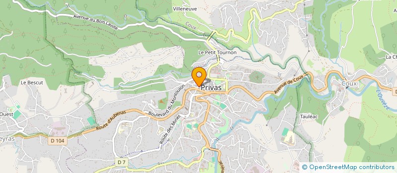 localisation de l'entreprise CH SYND NEGOC COMBUST ARDECHE à PRIVAS