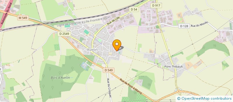 localisation de l'entreprise CH'TI BASKET ASSOCIATION  AVELIN