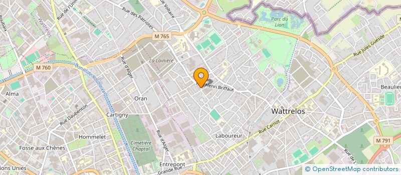 localisation de l'entreprise CH'TI COUP DE POUCE  WATTRELOS