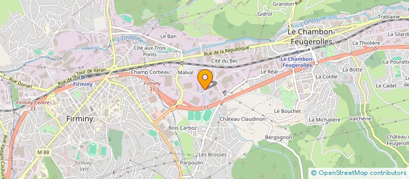 localisation de l'entreprise CH2B HOLDING  LE CHAMBON-FEUGEROLLES