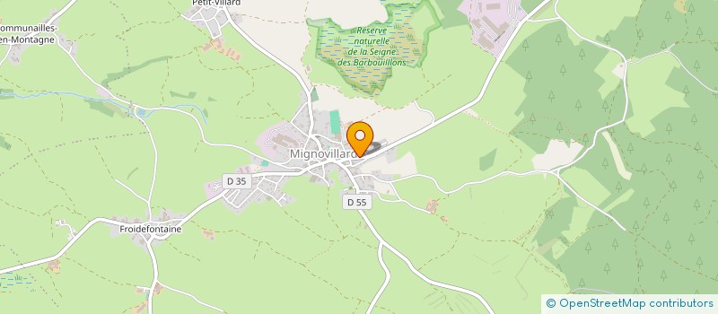 localisation de l'entreprise CH2F à MIGNOVILLARD