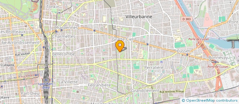 localisation de l'entreprise CH3P  VILLEURBANNE