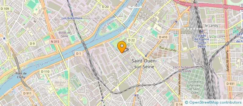 localisation de l'entreprise CH4PROCESS à SAINT-OUEN-SUR-SEINE