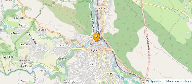 localisation de l'entreprise CHAA (CLUB DES HOTES D'ARIEGE AIRBNB) à FOIX