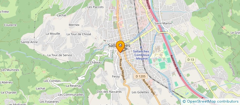 localisation de l'entreprise CHAB INVEST à SALLANCHES
