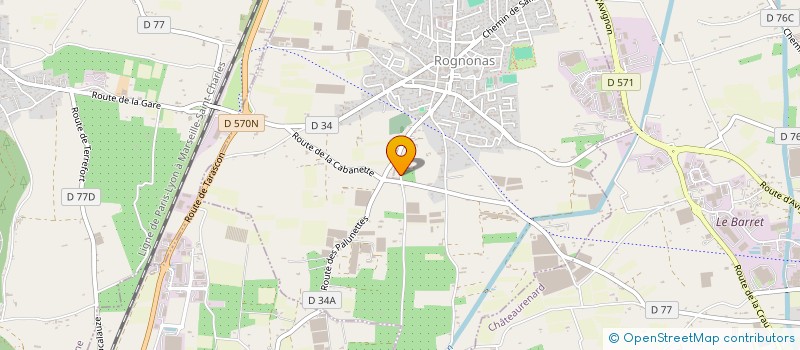 localisation de l'entreprise CHABAUD/GONTIER  ROGNONAS