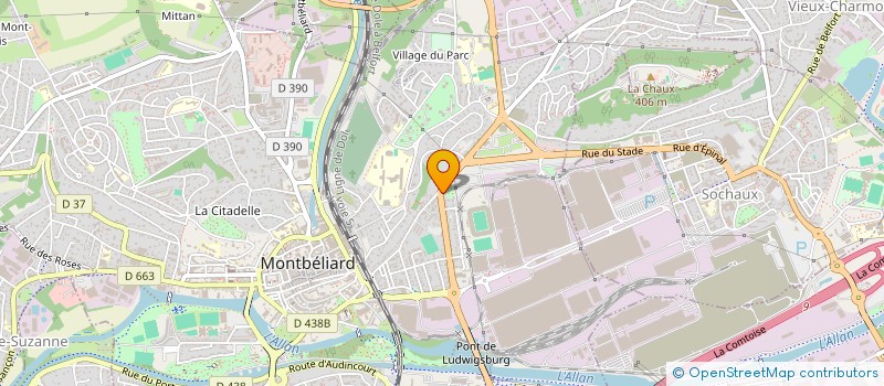 localisation de l'entreprise CHABAUD LATOUR INVEST à MONTBELIARD