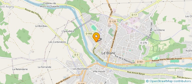 localisation de l'entreprise CHABAUTY à LE BLANC