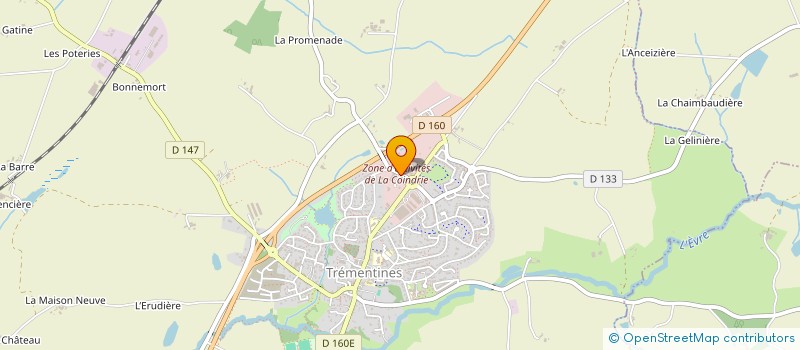 localisation de l'entreprise CHABAUTY SPORT CO à NUAILLE
