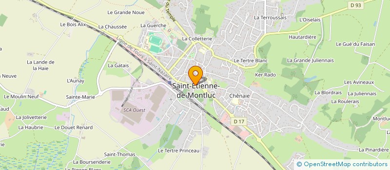 localisation de l'entreprise CHABAY OPTICIENS à SAINT-ETIENNE-DE-MONTLUC