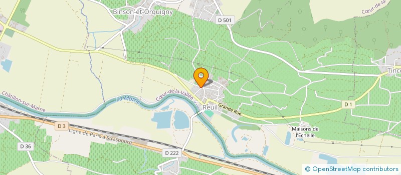 localisation de l'entreprise CHABE GRAND EST  CHAMPIGNY