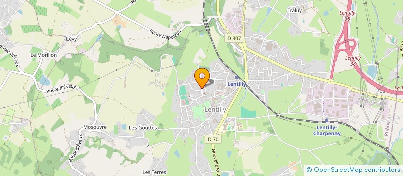 localisation de l'entreprise CHABERT LOIC INVESTISSEMENT  LENTILLY