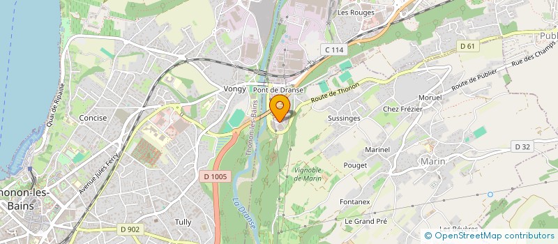 localisation de l'entreprise CHABLAIS MENUISERIE SERVICES  ALLINGES