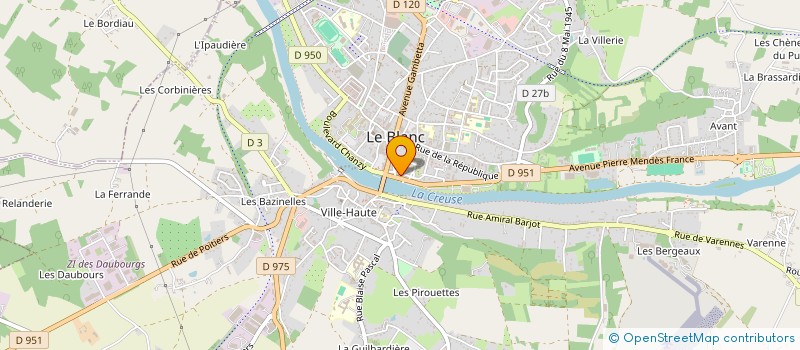 localisation de l'entreprise CHABLAN à LE BLANC