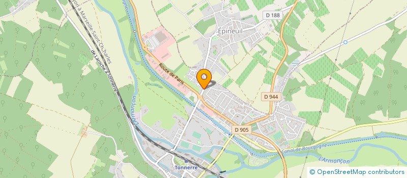 localisation de l'entreprise CHABLISIENNE D'EMBOUTEILLAGE  TONNERRE