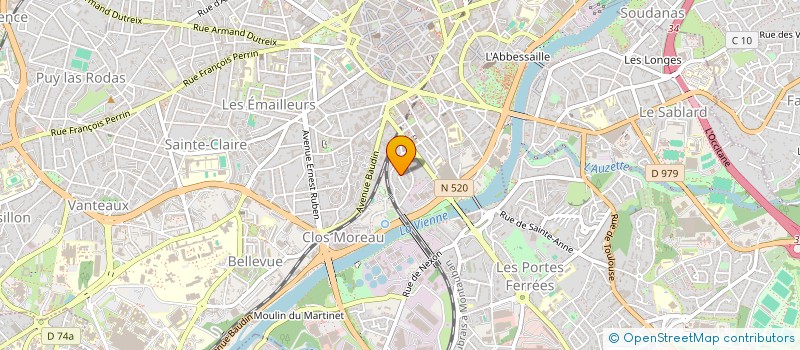 localisation de l'entreprise CHABRIEL  LIMOGES