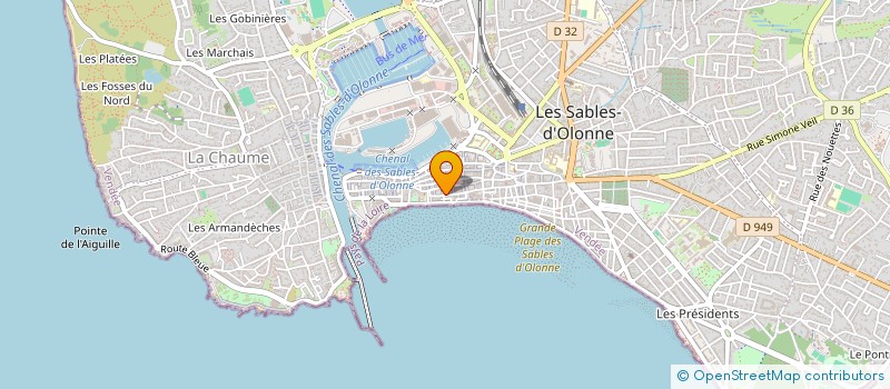 localisation de l'entreprise CHADDI à LES SABLES D'OLONNE