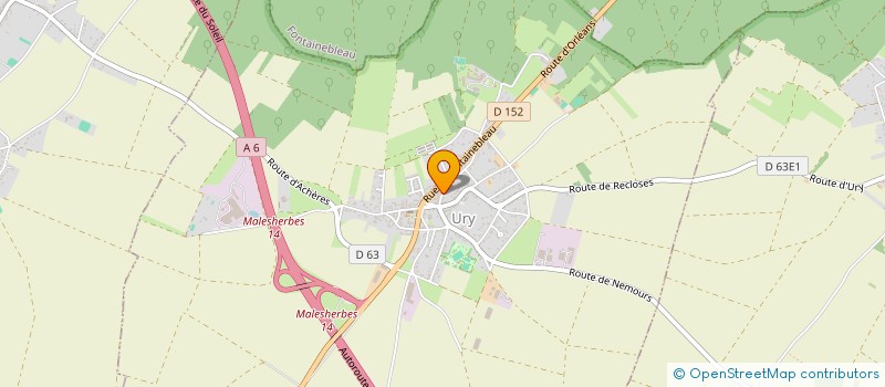 localisation de l'entreprise CHADEL  URY