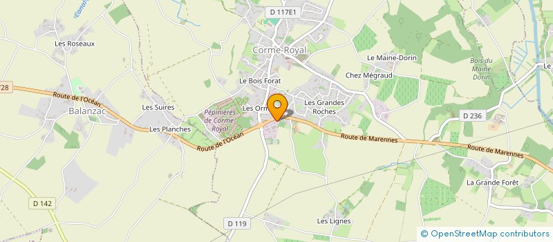 localisation de l'entreprise CHADERA à CORME-ROYAL
