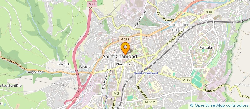 localisation de l'entreprise CHADIS à SAINT-CHAMOND