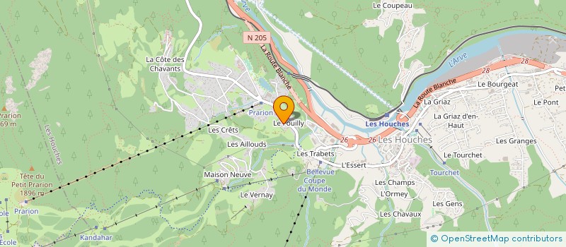 localisation de l'entreprise CHADOURNE SERVICES  LES HOUCHES