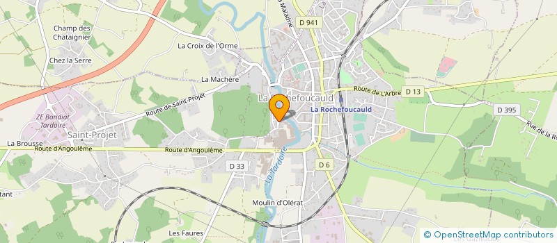 localisation de l'entreprise CHAIGNAUD TEXTILES à LA ROCHEFOUCAULD-EN-ANGOUMOIS