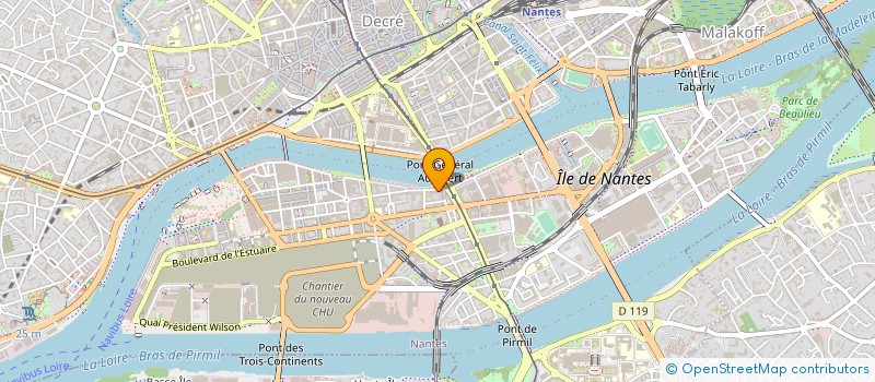 localisation de l'entreprise CHAIGNE BAKHTI IMMOBILIER SIGLE CBI à NANTES