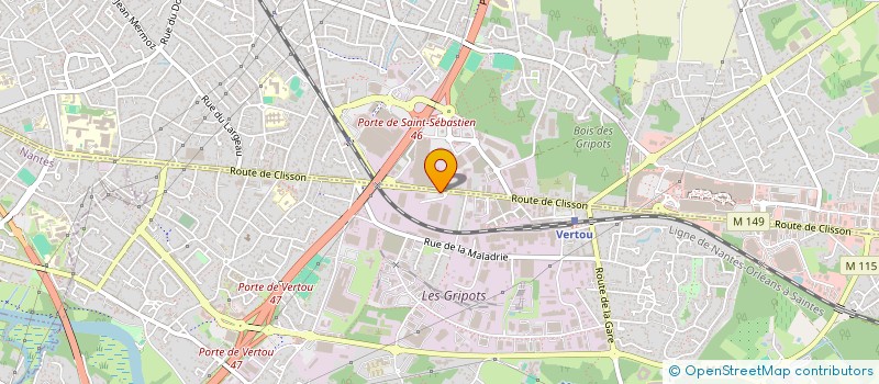 localisation de l'entreprise CHAILLOU  VERTOU