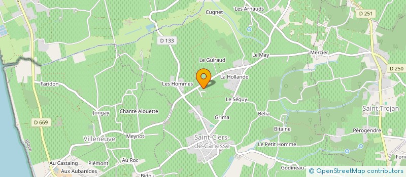 localisation de l'entreprise CHAIS DE LA YOLE  SAINT-CIERS-DE-CANESSE