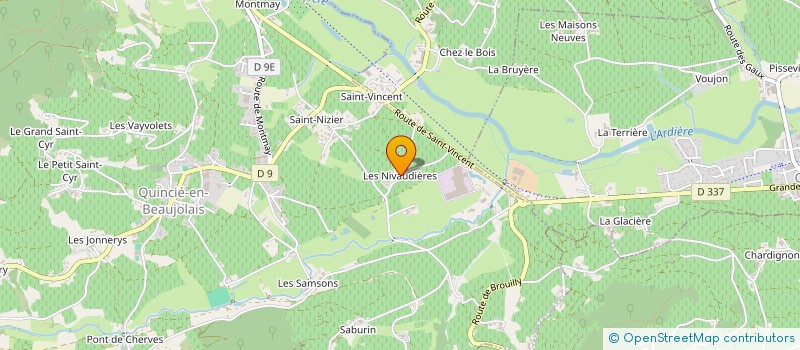 localisation de l'entreprise CHAIS MODERNES  QUINCIE-EN-BEAUJOLAIS