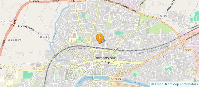 localisation de l'entreprise CHAIX  ROMANS-SUR-ISERE