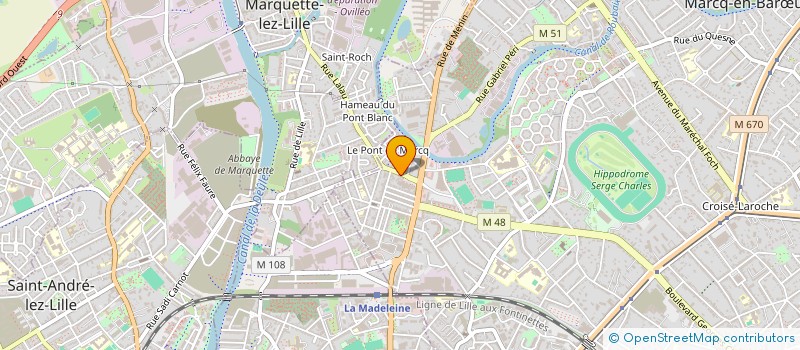 localisation de l'entreprise CHAKA à MARCQ-EN-BARŒUL