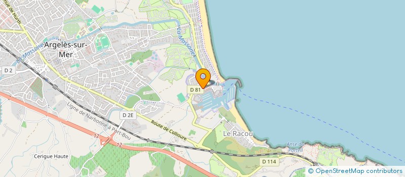 localisation de l'entreprise CHAKO à ARGELES-SUR-MER