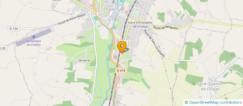 localisation de l'entreprise CHALAIS CONTROLE TECHNIQUE à CHALAIS