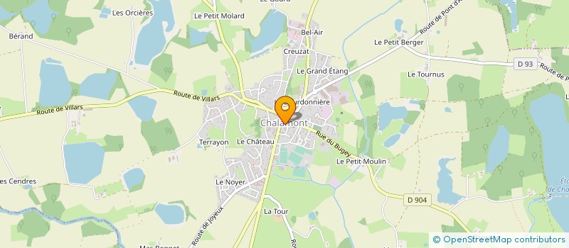 localisation de l'entreprise CHALAMOMES à CHALAMONT