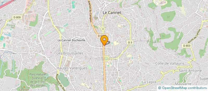 localisation de l'entreprise CHALARD DEREGGI à LE CANNET