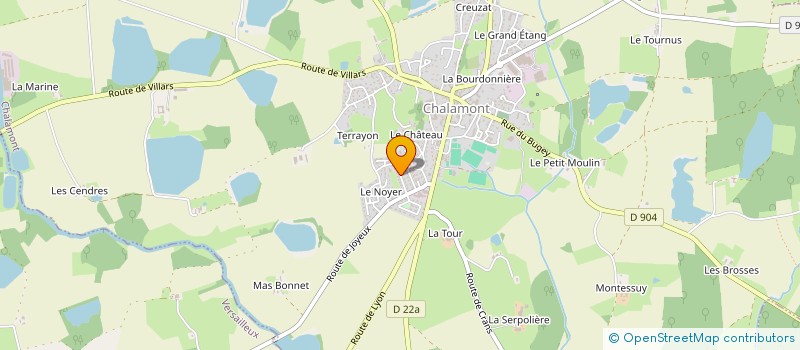 localisation de l'entreprise CHALATRANS à CHALAMONT