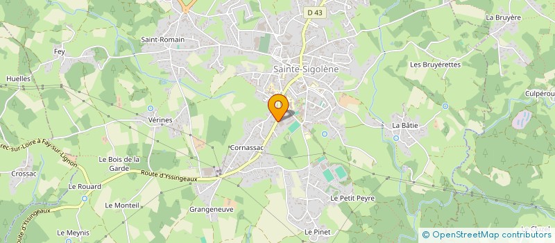 localisation de l'entreprise CHALAVON TRANSPORTS à SAINTE-SIGOLENE