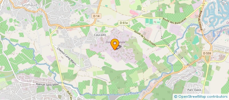 localisation de l'entreprise CHALCO à GRIMAUD