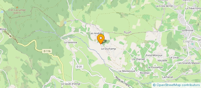 localisation de l'entreprise CHALET 1915  COGNY