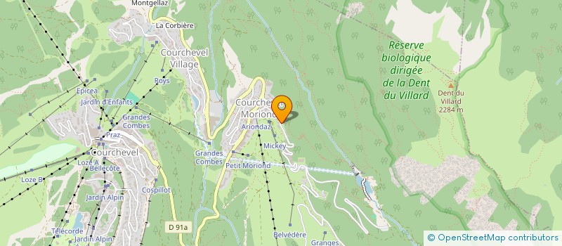 localisation de l'entreprise CHALET ALFRED MACLEAN à COURCHEVEL