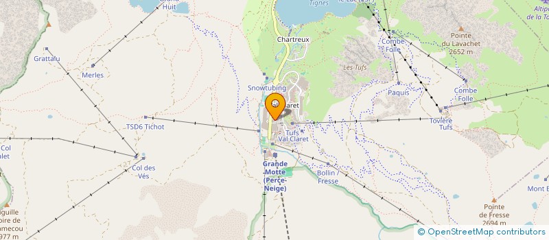 localisation de l'entreprise CHALET CLUB 54  TIGNES