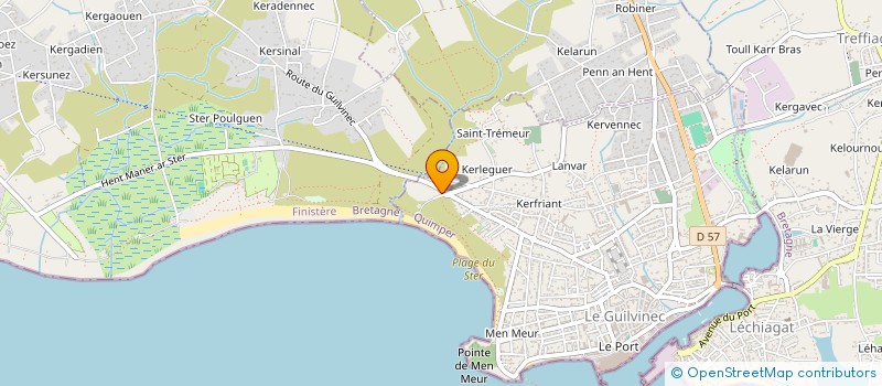 localisation de l'entreprise CHALET DE LA GREVE BLANCHE  GUILVINEC