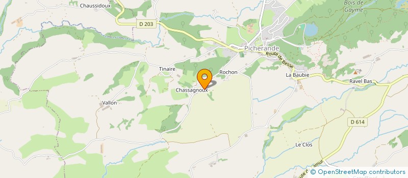 localisation de l'entreprise CHALET DES FOUILLOUX  PICHERANDE